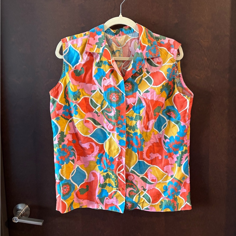 Colorful Sleeveless Women's Top